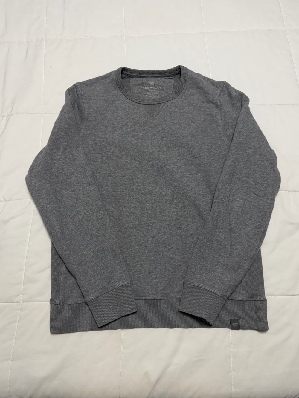 Mack Weldon Men's Heather Gray Crewneck Sweater